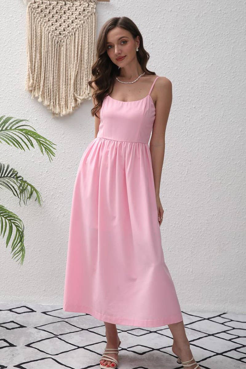 CWDMD01088_SPAGHETTI STRAP BACKLESS ELEGANT FLOWY MAXI DRESS