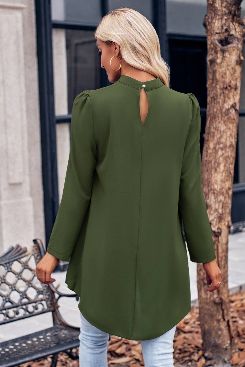 CWTBLL3111_CREW-NECK CASUAL LONG-SLEEVED FAKE TWO TOPS