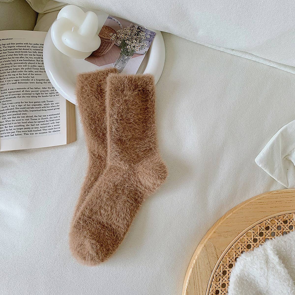 NEW AUTUMN AND WINTER CANDY COLOR THICK SOCKS