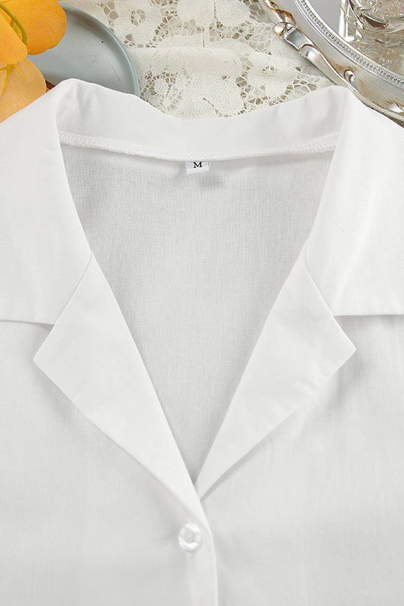 CWSPJ0264_WHITE LONGSLEEVED AND LONG-PANTS TWO-PIECE PAJAMA