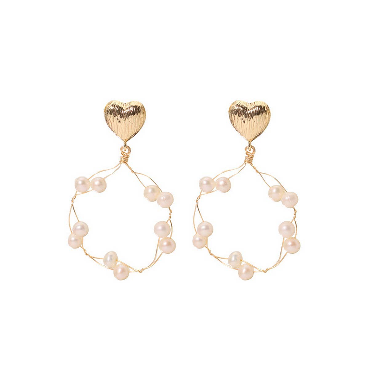 NEW SIMPLE HIGH-END NATURAL PEARL EARRINGS