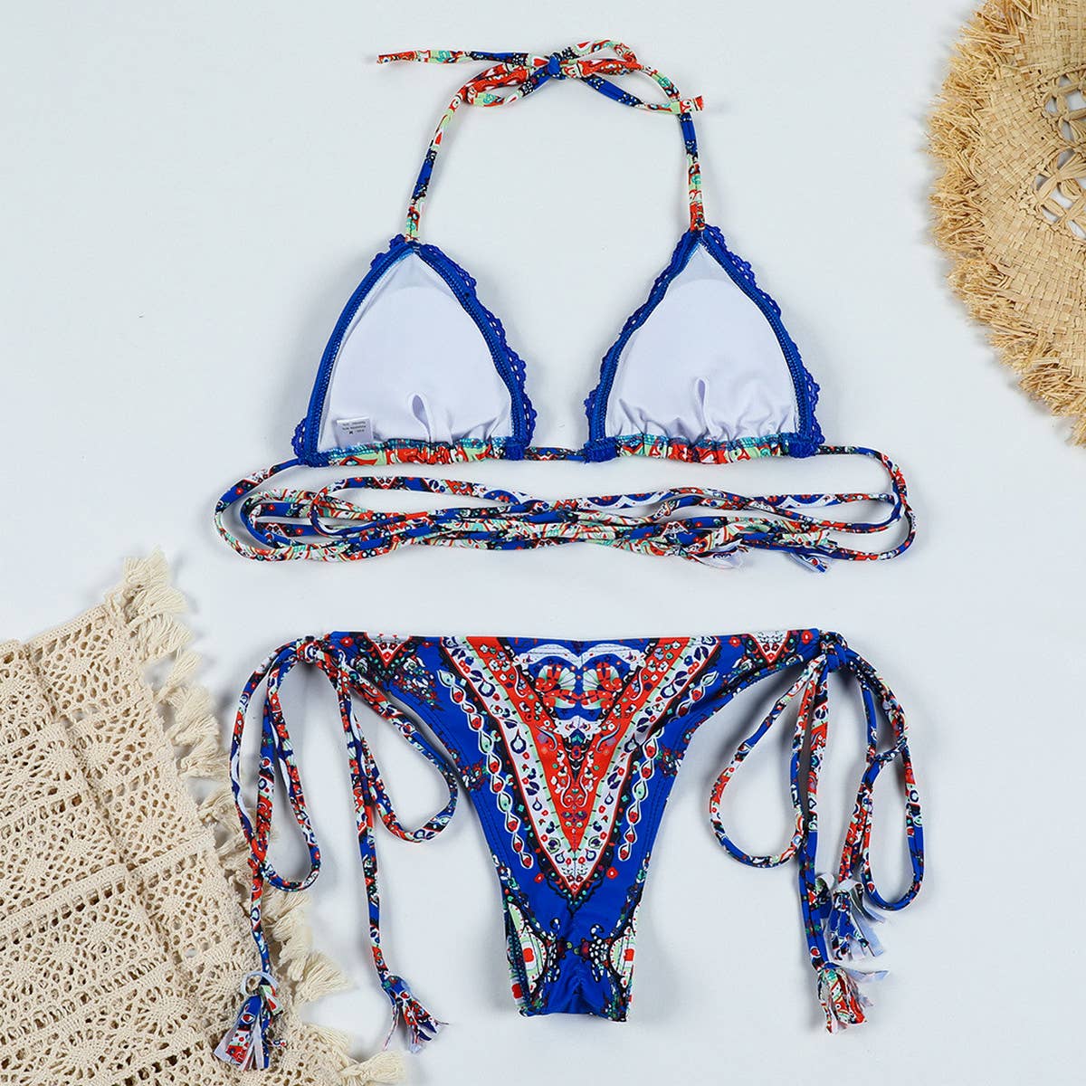 SEXY LACE SPLIT BIKINI SWIMSUIT