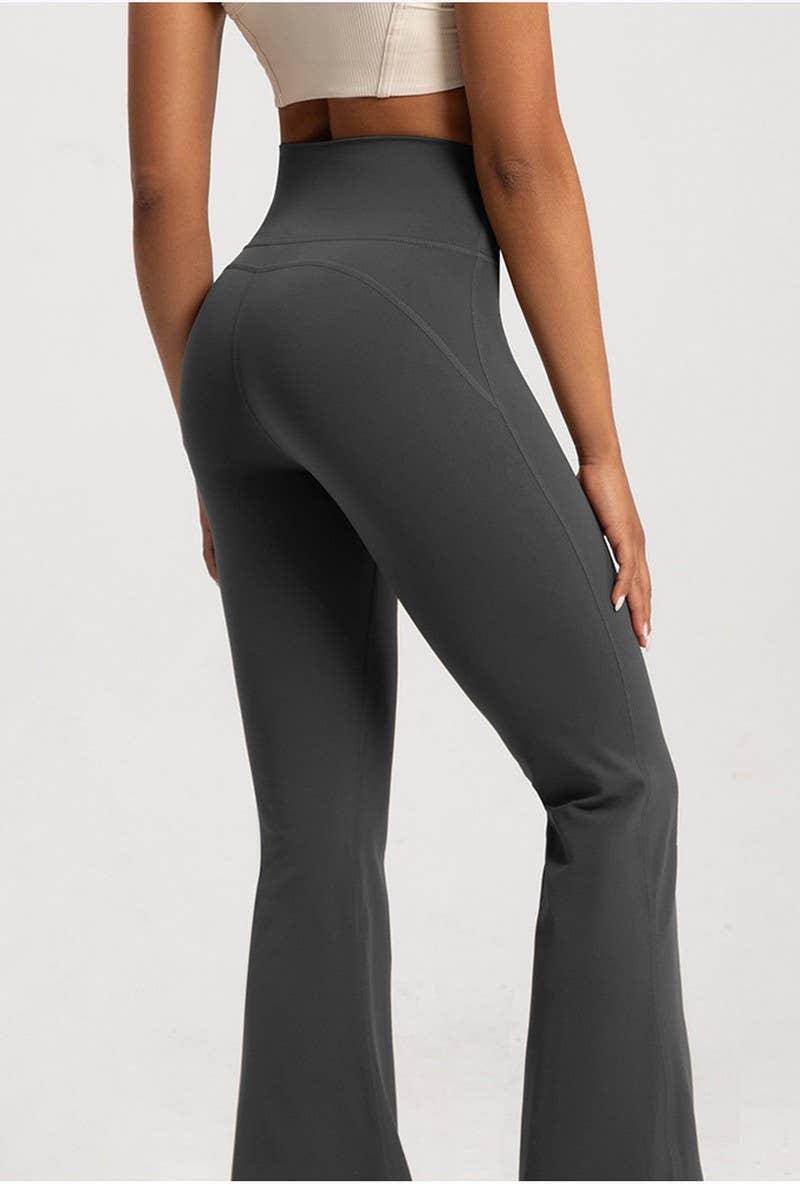 CWBLP1499_HIGH WAISTED SLIM FIT WIDE LEG SPORTS TROUSERS