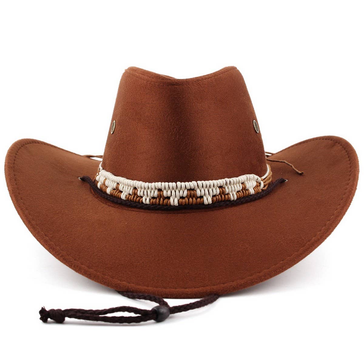 Fall Winter Windproof Wide Brim Western Cowboy Hat_CWAH1890