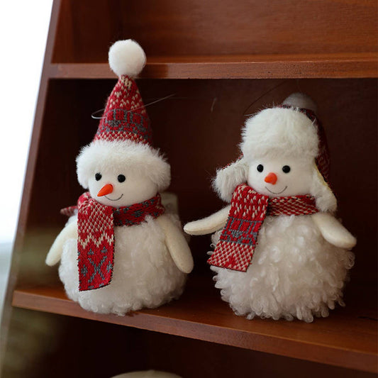 Plush Xmas Snowman Tree Hanging Ornament Decor_CWMM9674