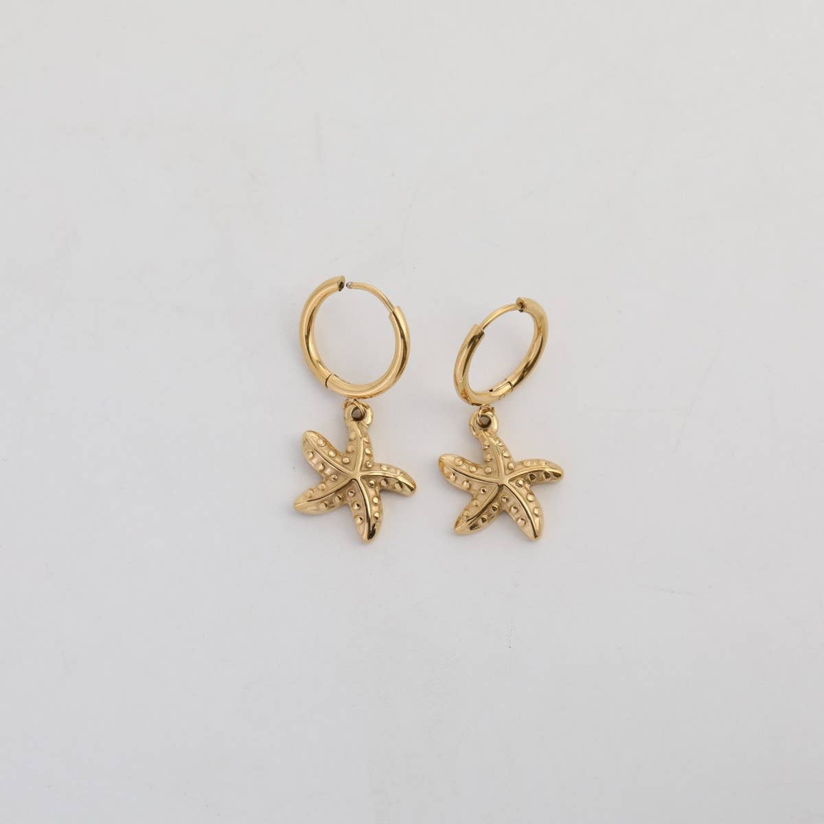 Creative stainless steel mirror pendant earrings