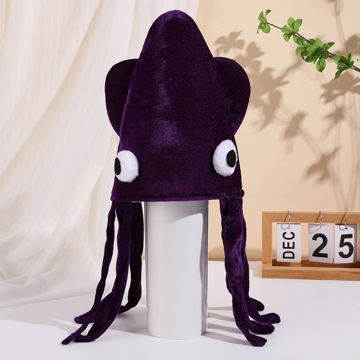 CWAH4045_SHOW PARTY SQUID CUTTLEFISH OCTOPUS FUNNY HAT