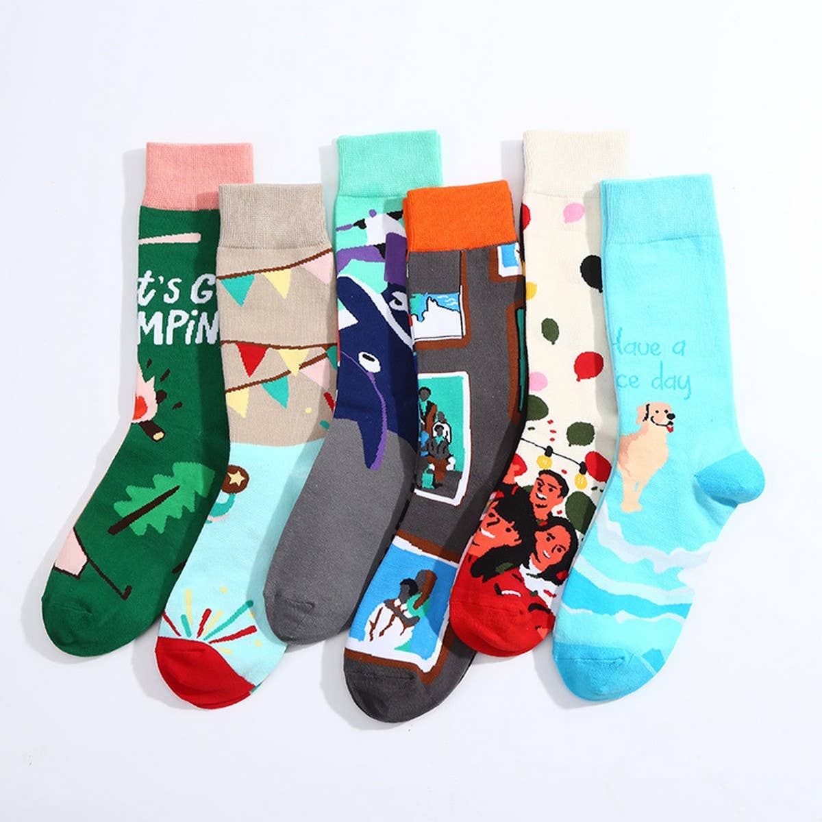 CASUAL ALL-MATCH MID-CALF SOCKS_CWMS1010