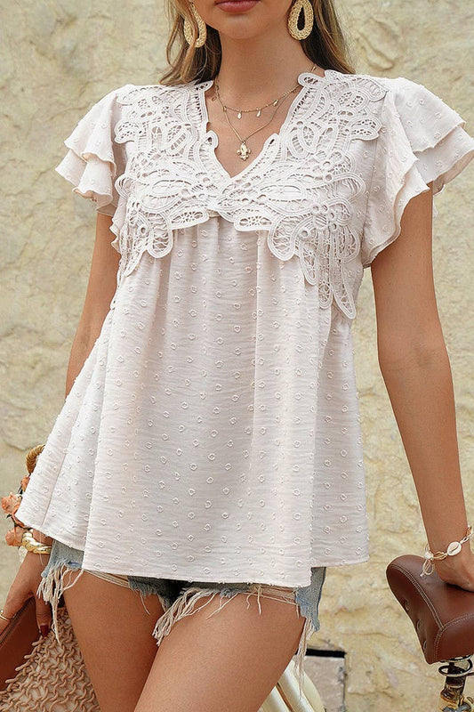 CWTTS1432_V-NECK CASUAL LOOSE SHORT-SLEEVED SHIRT
