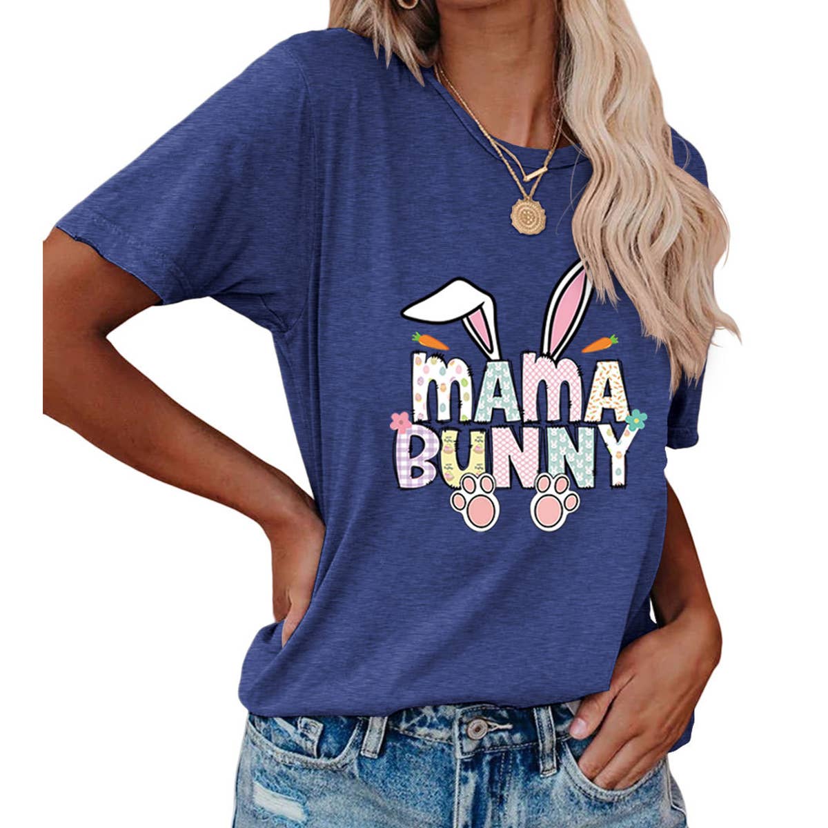 EASTER PULLOVER ROUND NECK FASHION PRINTED T SHIRT_CWTTS0855