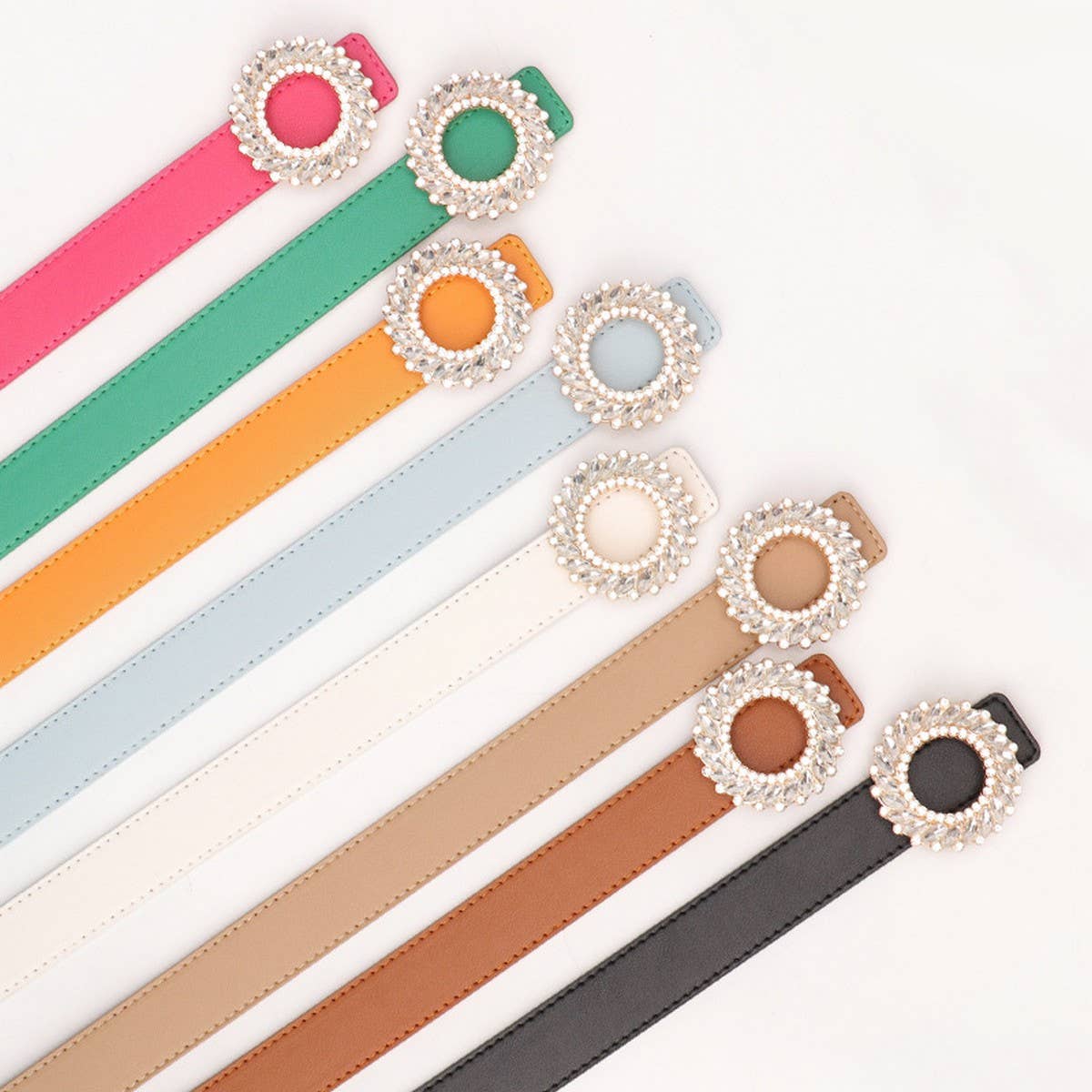 CLASSIC RHINESTONE BUCKLE BELTS FOR WOMEN_CWABE0390