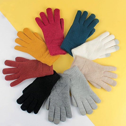 WINTER WOMEN'S TOUCH SCREEN KNITTED GLOVES_CWAG0375