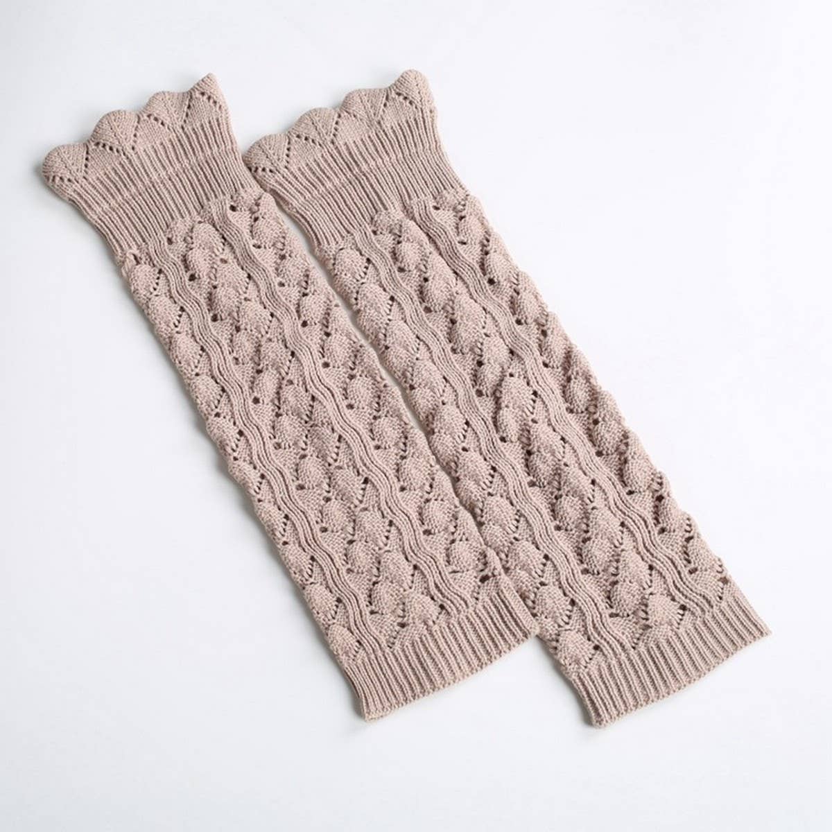 IMITATION LACE LONG LEGGINGS WITH HOLES AND CUFFS