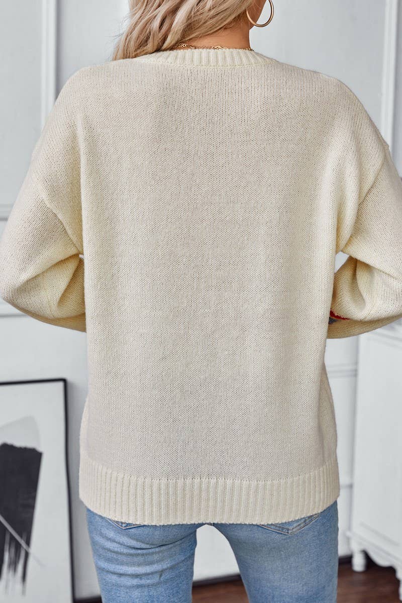 CWOSWL2933_RAINBOW STRIPED JACQUARD-KNIT SWEATER