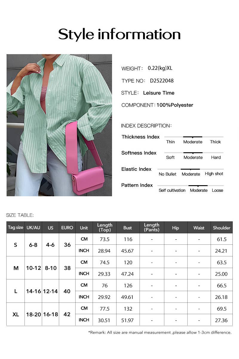 CWTBLL00594_CASUAL STRIPED CONTRAST LONG-SLEEVED SHIRT