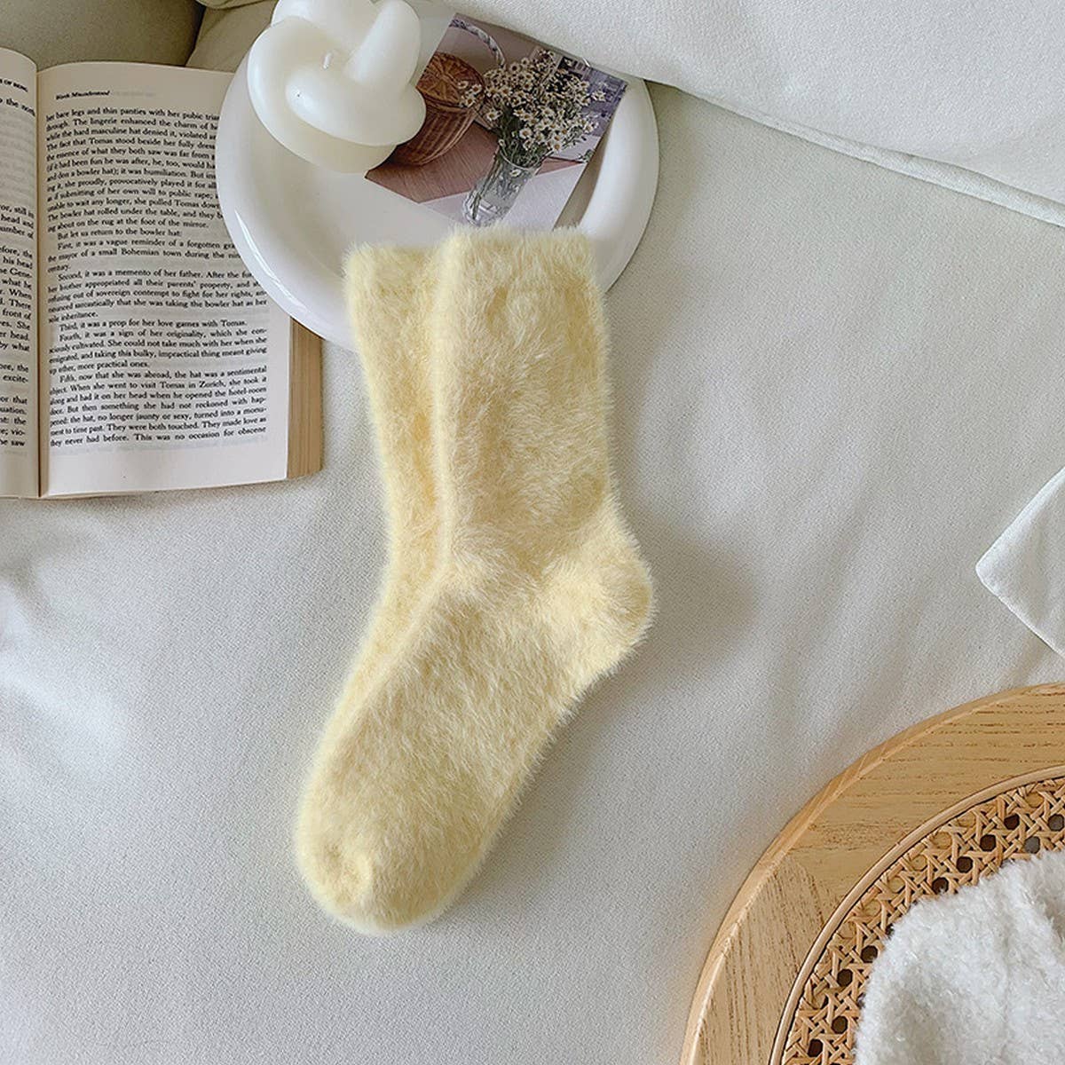 NEW AUTUMN AND WINTER CANDY COLOR THICK SOCKS
