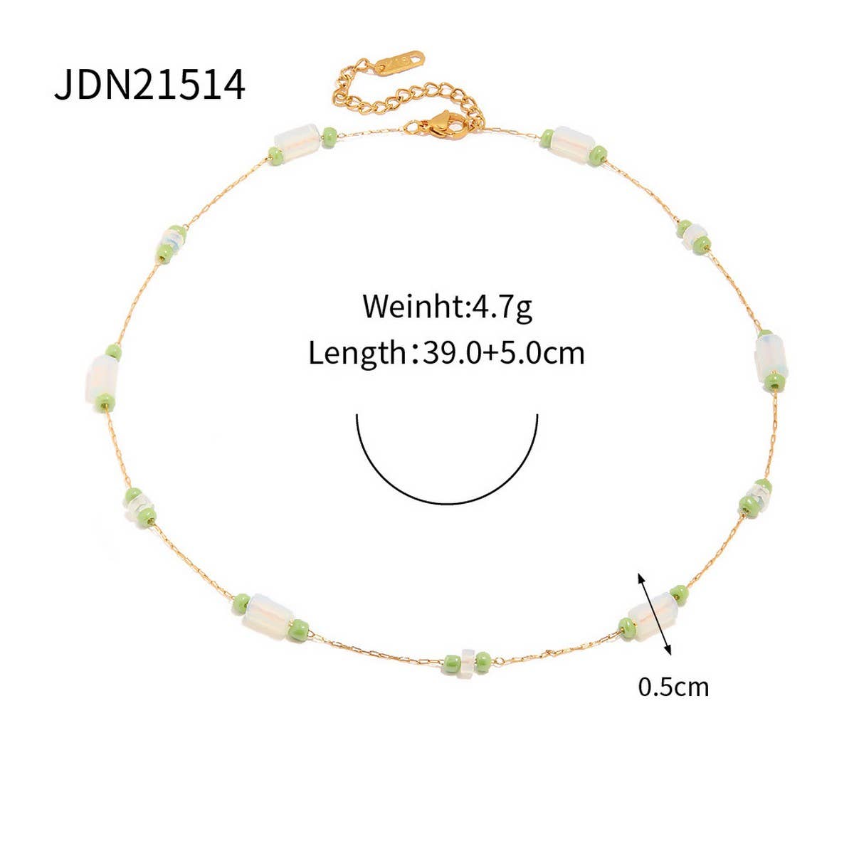 OPAL BEADED COLORFAST AND VERSATILE NECKLACE_CWAJE1426
