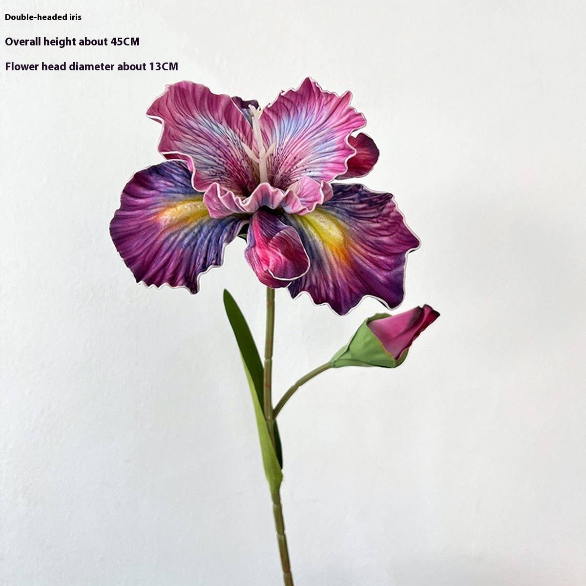 Vintage 2-Head Alice Iris Artificial Flower