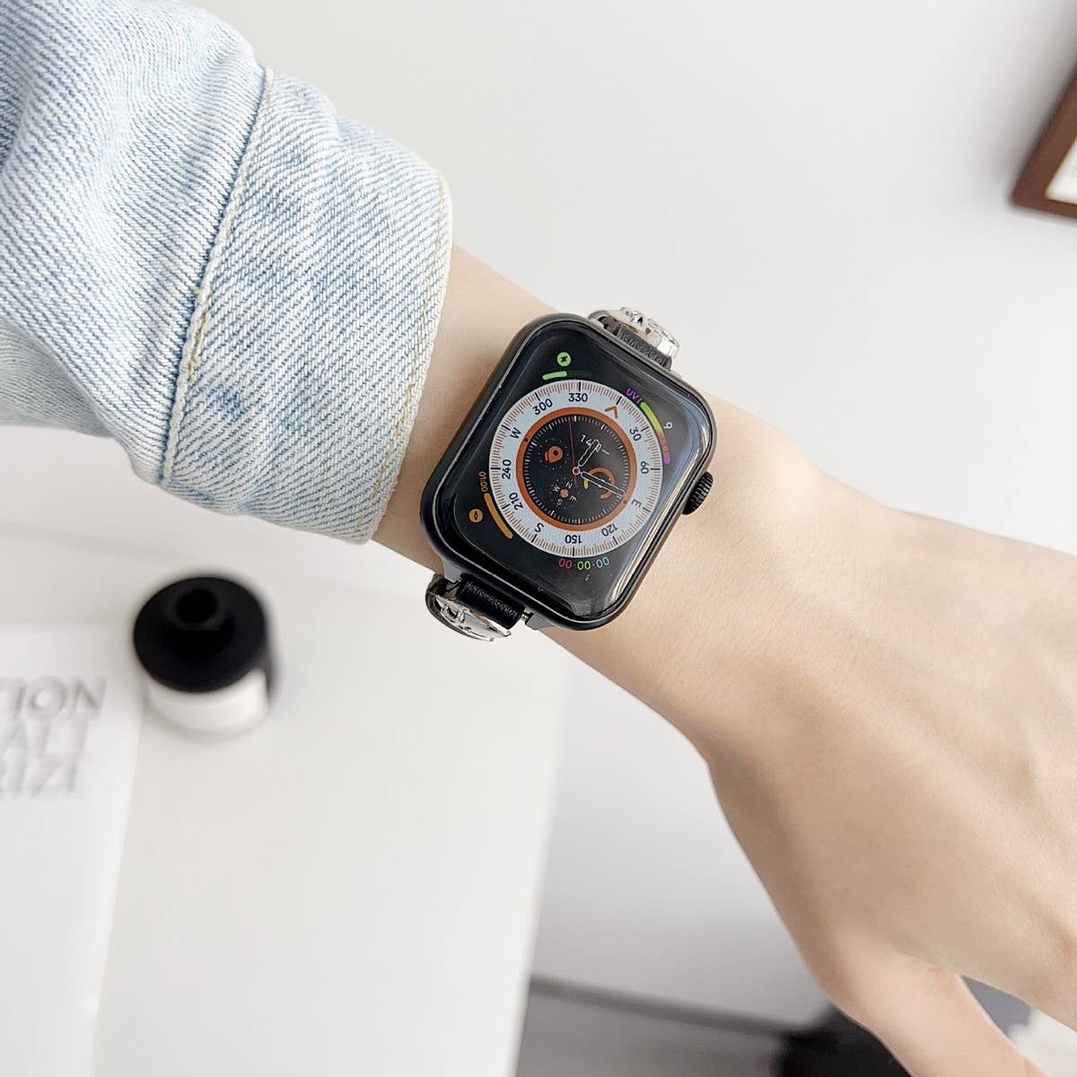 IWATCH9-1 14MM HEART LEATHER STRAP FOR APPLE WATCH