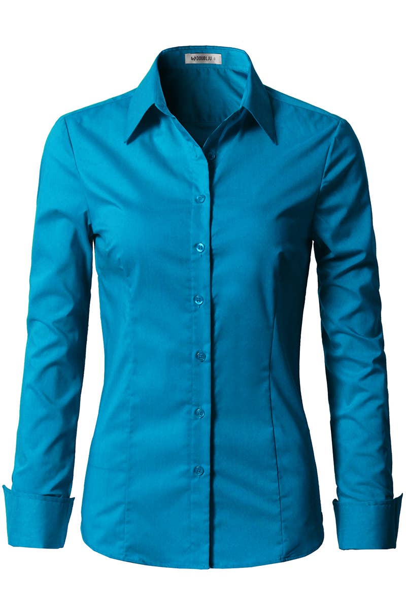 CWTDSL028_Button Down Long Sleeve Collared Shirts