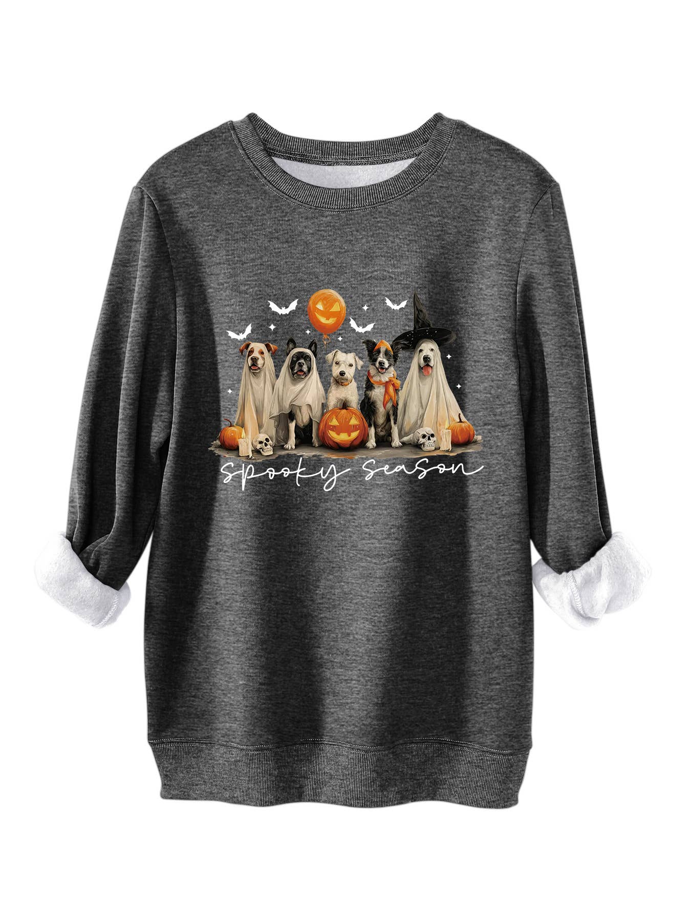 Cute and fun Halloween printed thick warm hoodie