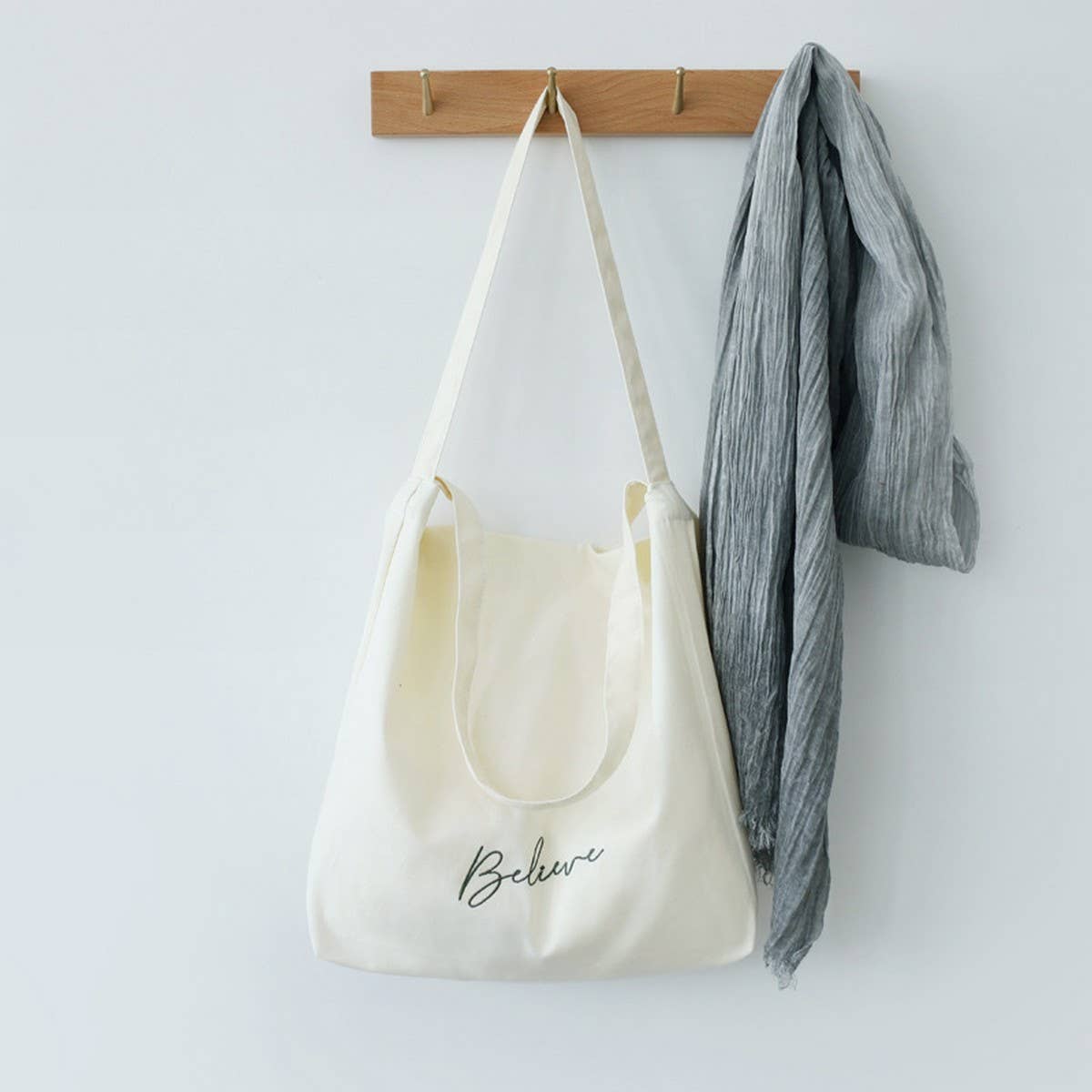 Embroidered Canvas Tote Bag for Women, Large Size_CWAB5625
