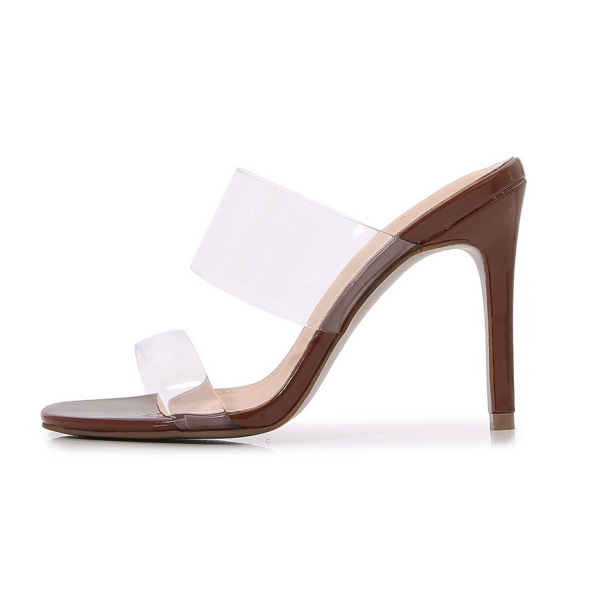 WOMEN CASUAL TRANSPARENT STRAP STILETTO HIGH HEELS