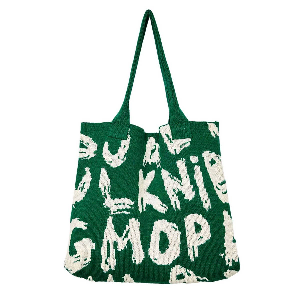 CWAB1954_FASHION KNITTED LARGE CAPACITY TOTE BAG