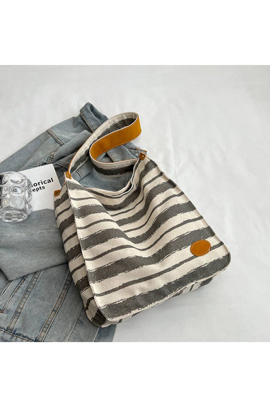 STRIPE PATTERN CASUAL SHOULDER BAG_CWAB0512