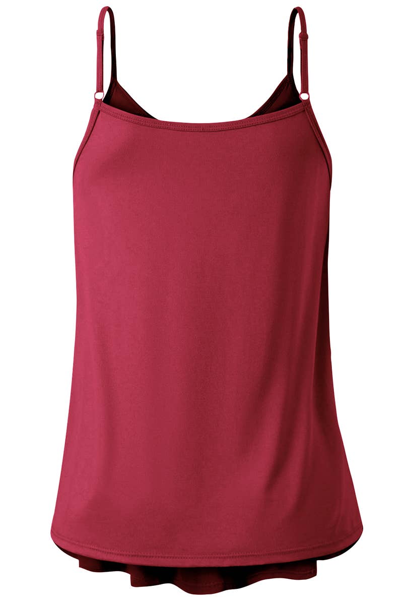 CWTTK229-P_Sleeveless Pleated Layered Cami Tank Knit Top
