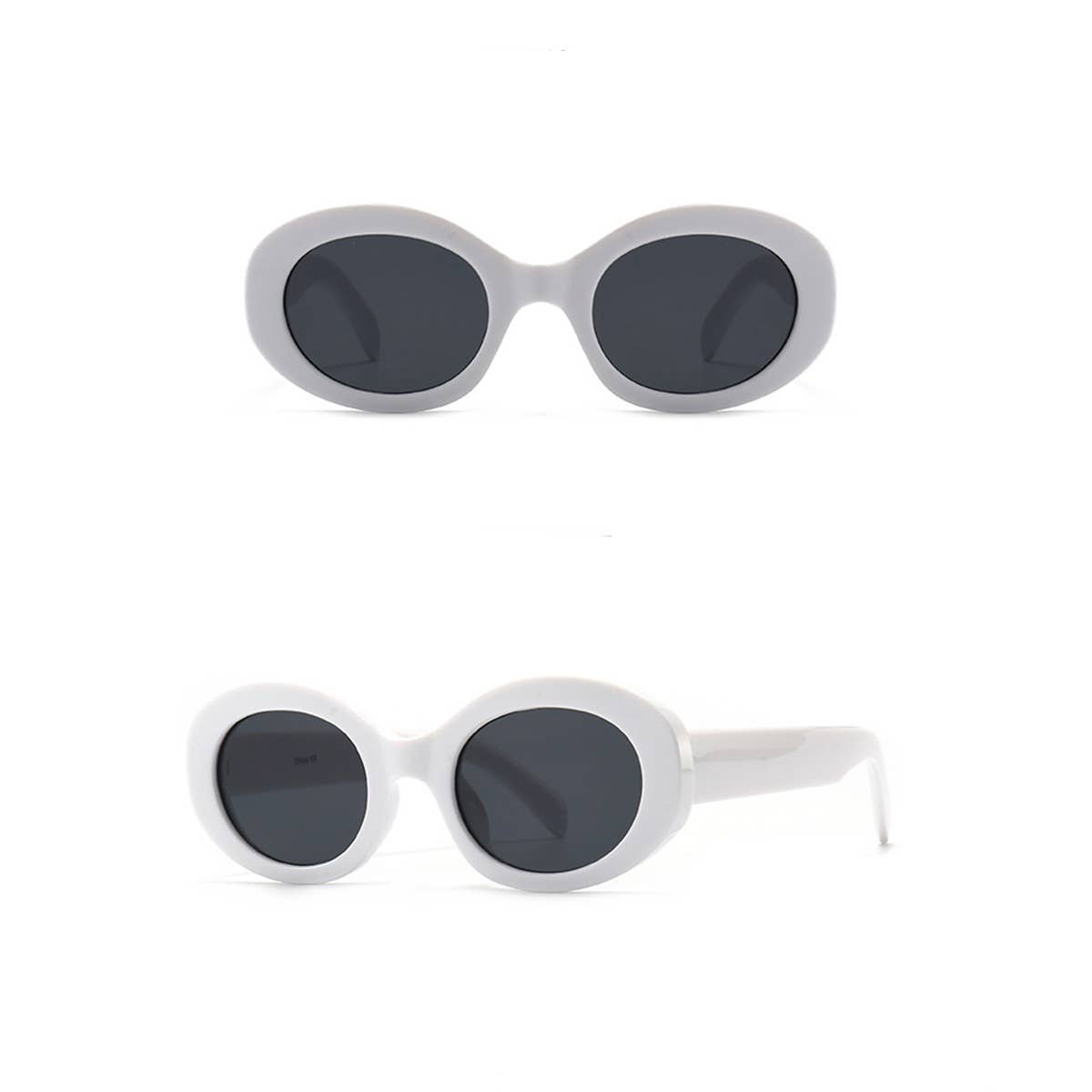 MARBLE OVAL TRENDY STREET STYLE SUNGLASSES