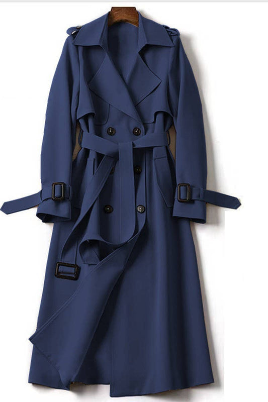 CWOBL00214_SPRING ELEGANT COMMUTING BRITISH STYLE LONG COAT