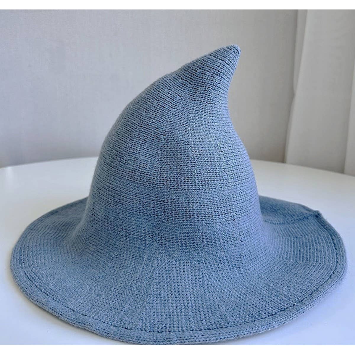 CWAH1677_Halloween Personality Knitted Hip Hop Witch Hat