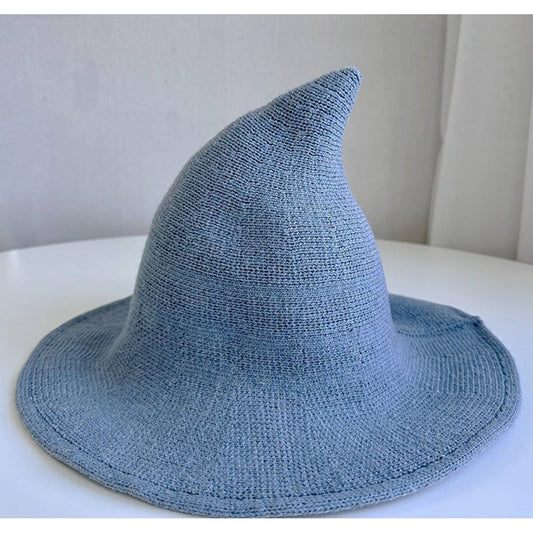 CWAH1677_Halloween Personality Knitted Hip Hop Witch Hat