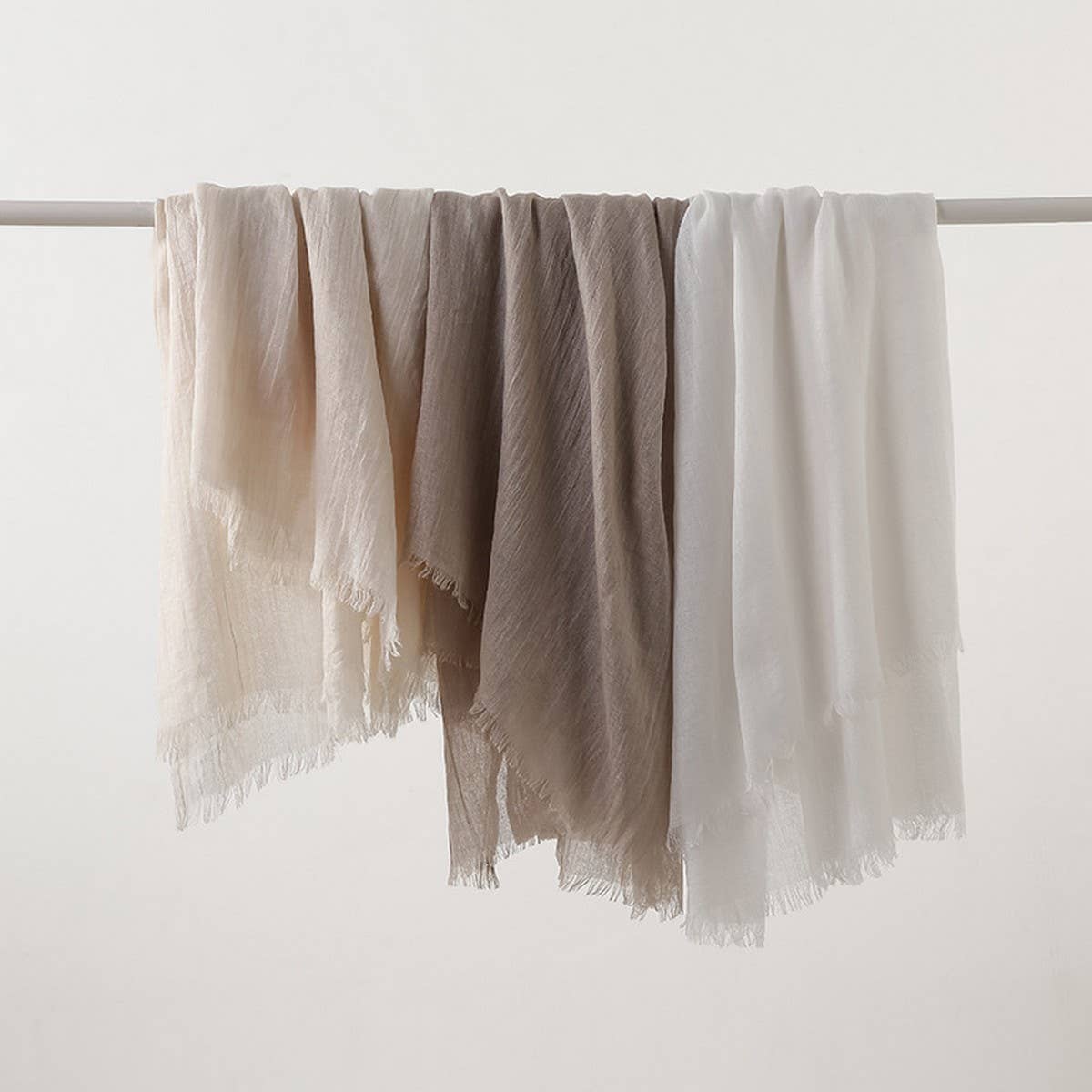 SOLID COLOR LONG LIGHTWEIGHT SCARF WRAP SHAWL_CWASC0204