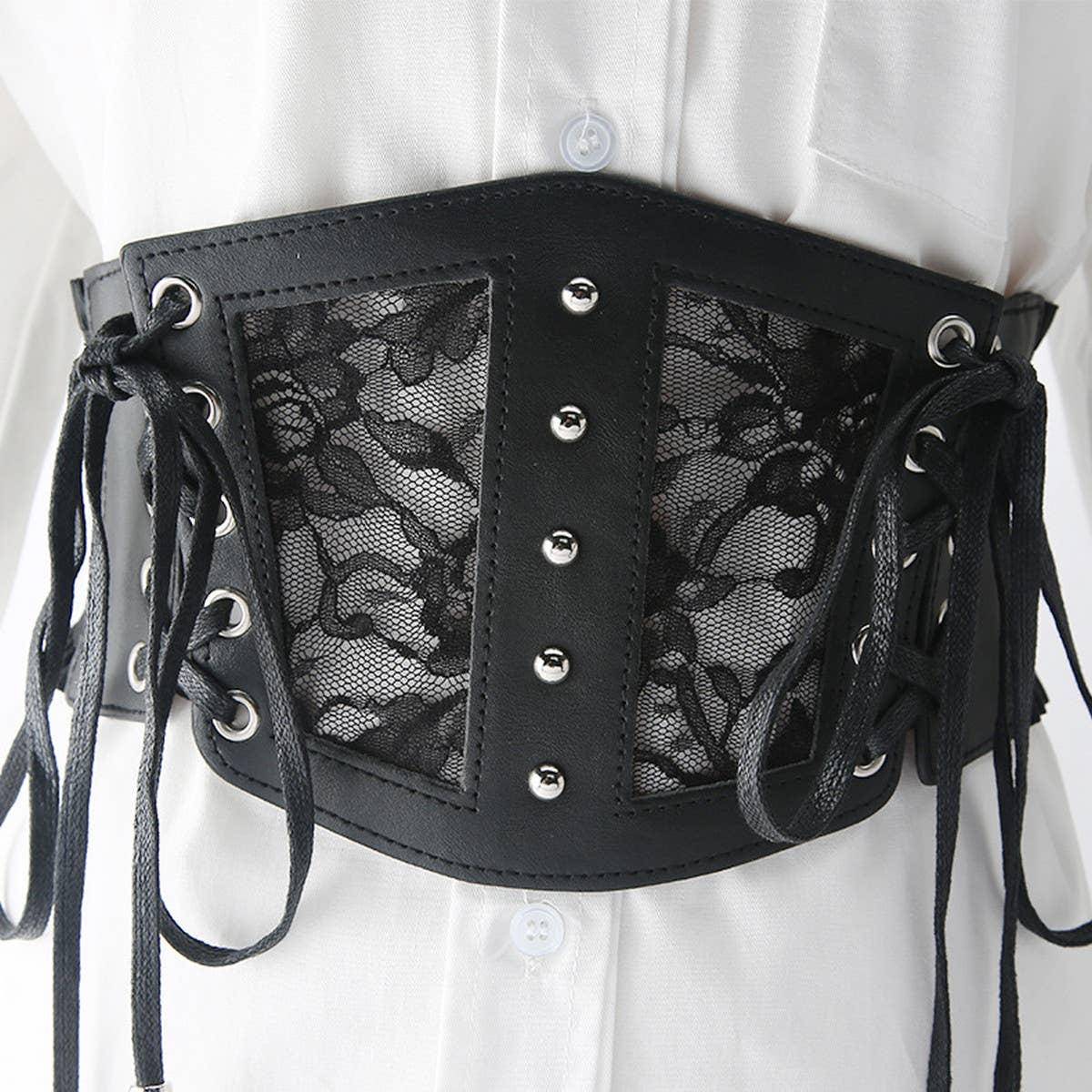 WOMEN LACE ELASTIC WAIST BELT_CWABE0267