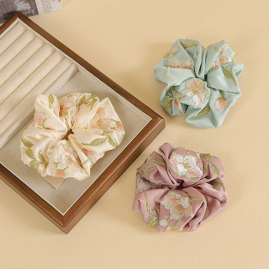 Cherry Blossom Embroidered Hair Tie for Hanfu_CWAHA5411