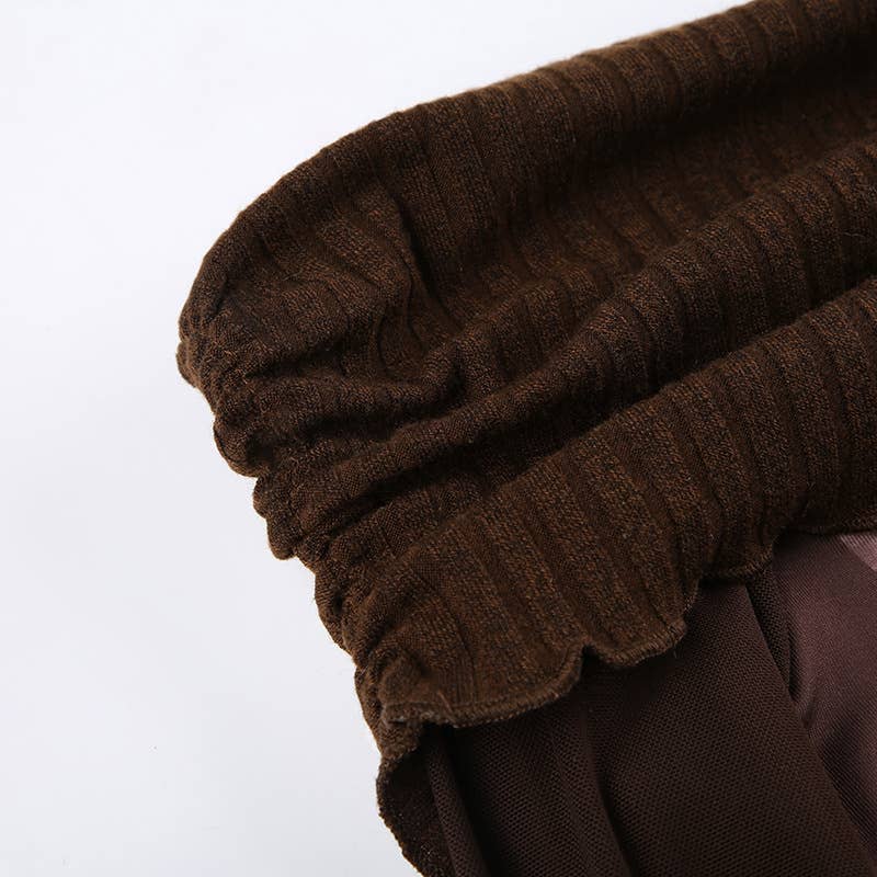 Dark retro printed flared sleeve T-shirt