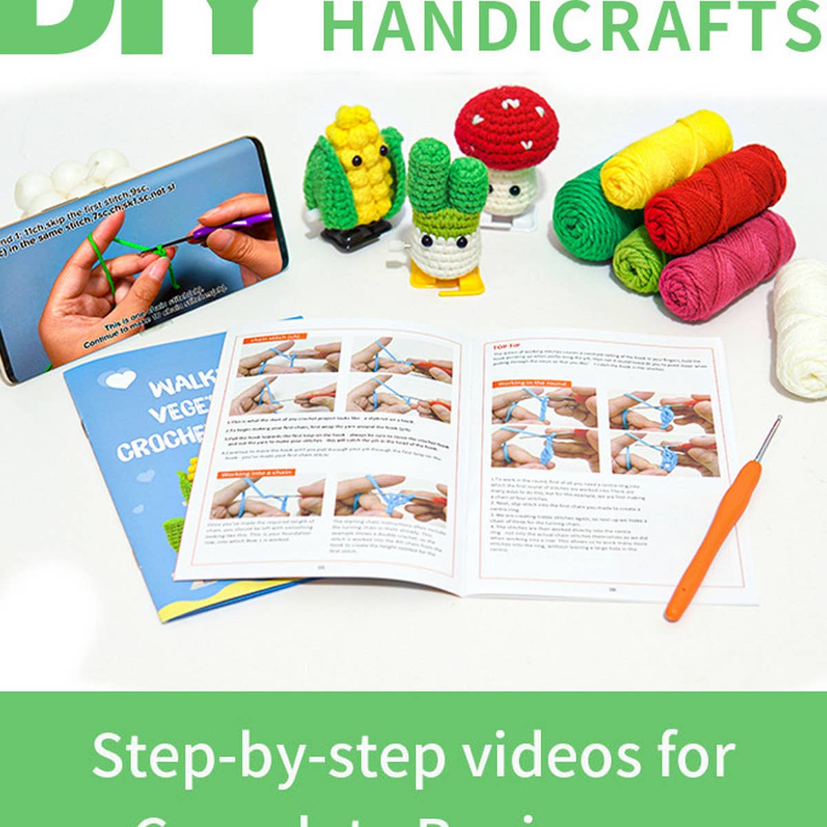 HANDMADE DIY TOY ORNAMENTS CROCHET MATERIAL KIT