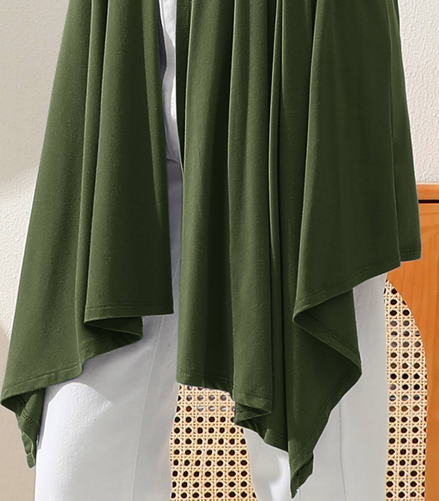 AWTL073_Long Sleeve Casual Open Front Long Cardigan