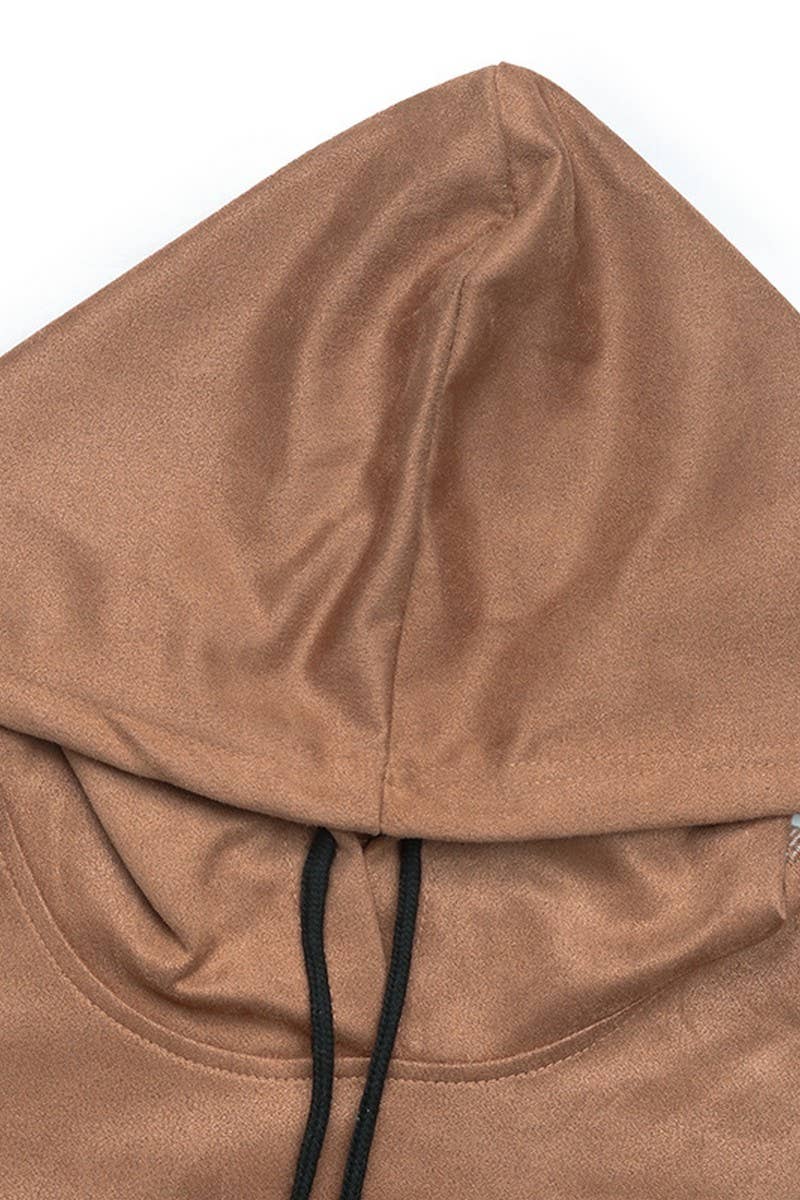 CWOHOL00587_PLAID PATCHWORK BRITISH STYLE HOODED SWEATSHIRT