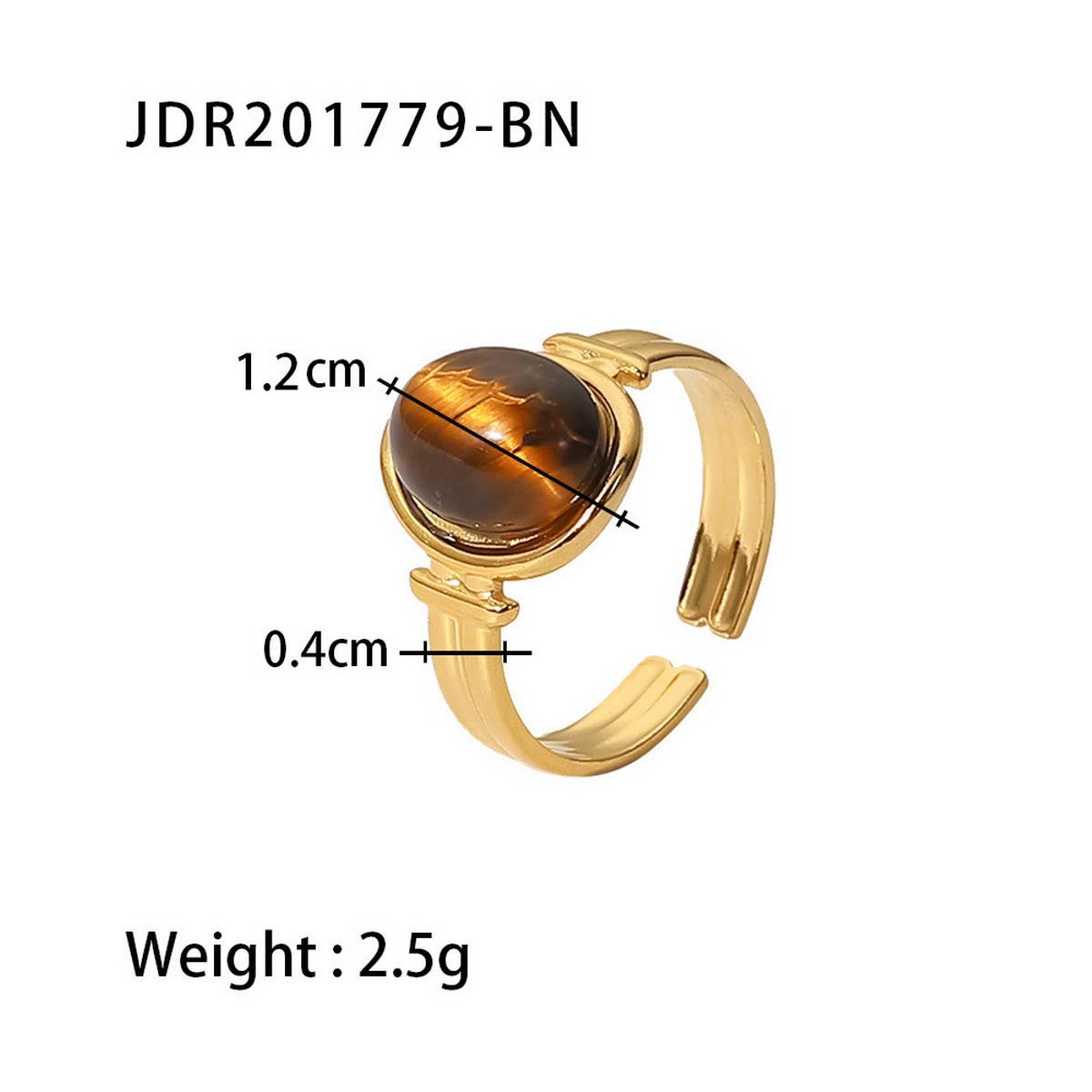 ADJUSTABLE OPEN RING GEOMETRIC DESIGN FOR WOMEN_CWAJE1224