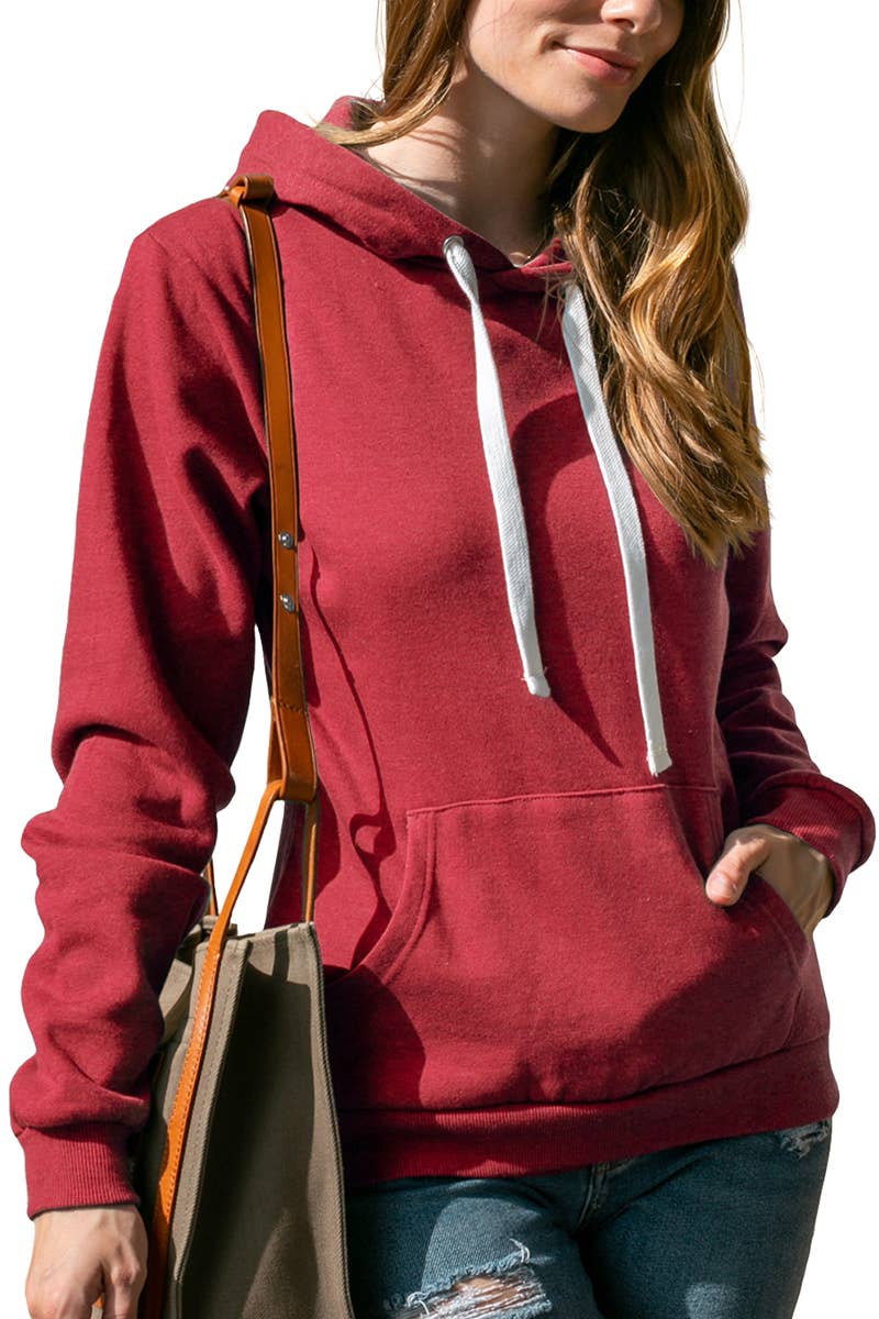 AWOHOL193_Basic Lightweight Pullover Hoodie