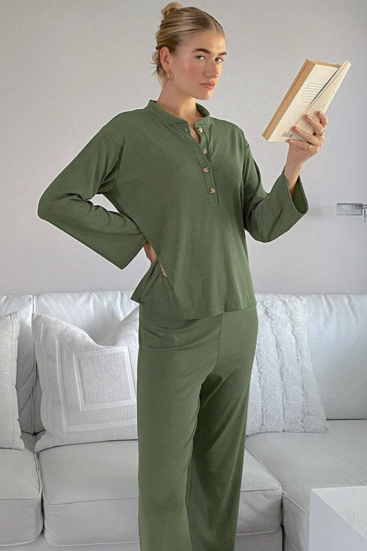 CWSPJ0290_LONG-SLEEVED TROUSERS PAJAMAS HOME WEAR SET