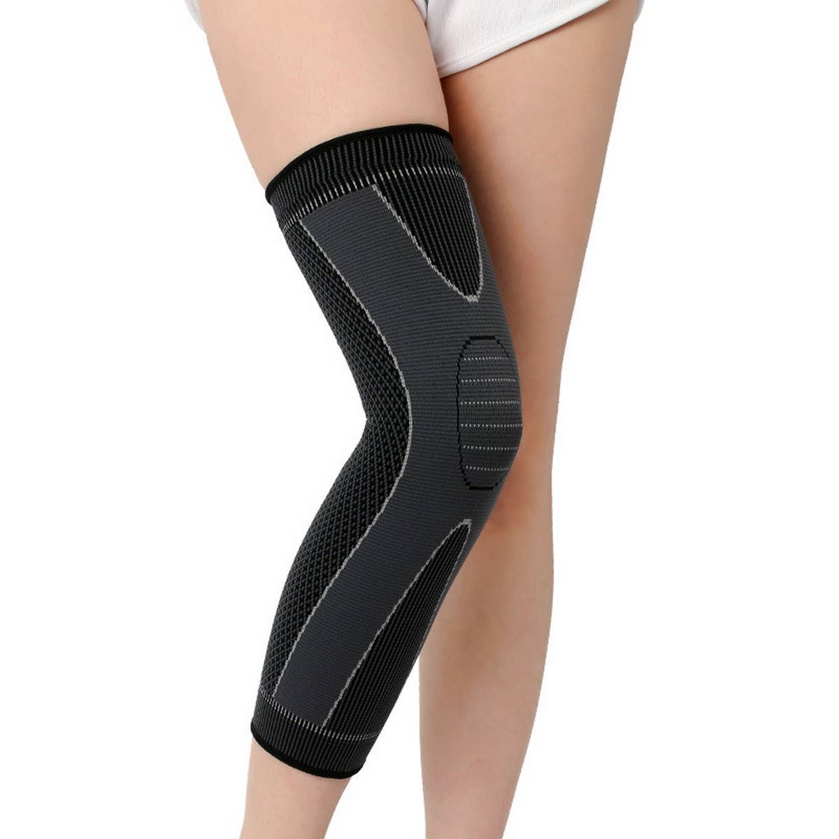 Extended Sports Knee Brace, Long Compression Sleeve_CWMM7886