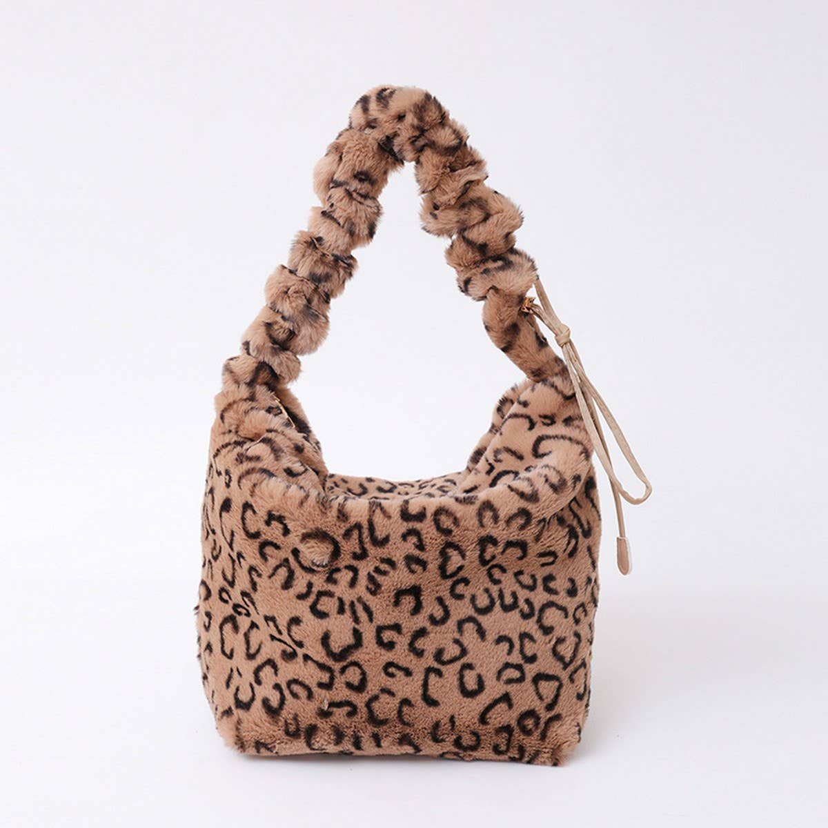 Plush Leopard Handbag Large Crossbody Bag_CUAB00600