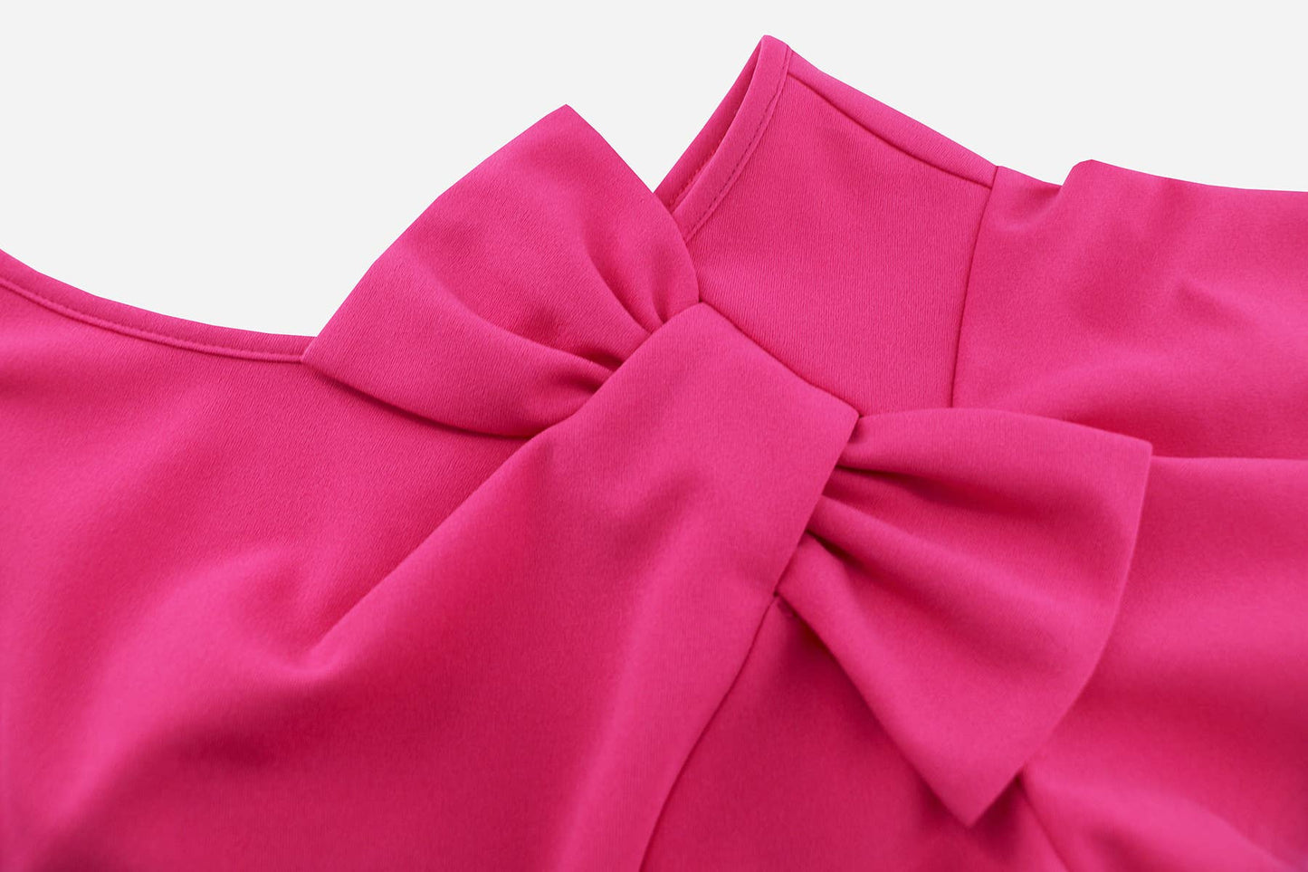 Covers buttocks elegant refined bow-tie dress