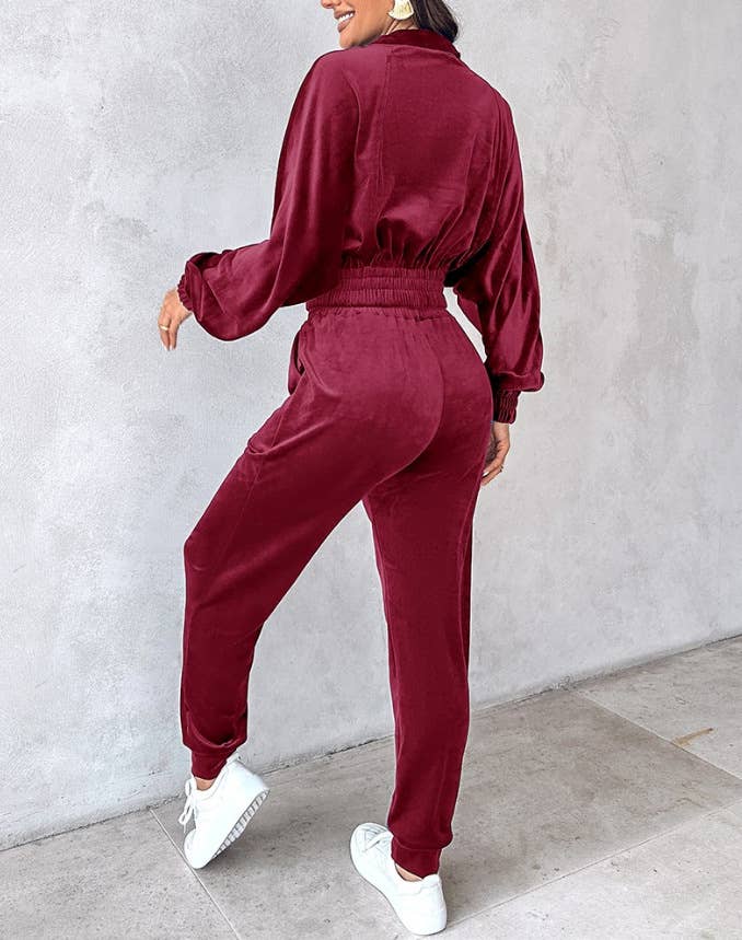 CANARY SHORT JACKET LONG SLEEVE TROUSERS SUIT