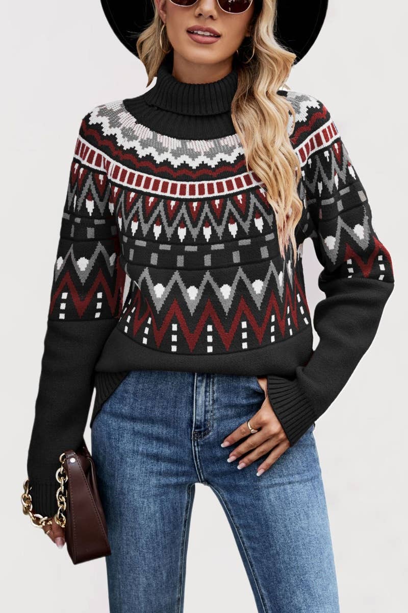 CWOSWL5821_WINTER TURTLENECK SWEATER WITH LONG SLEEVES