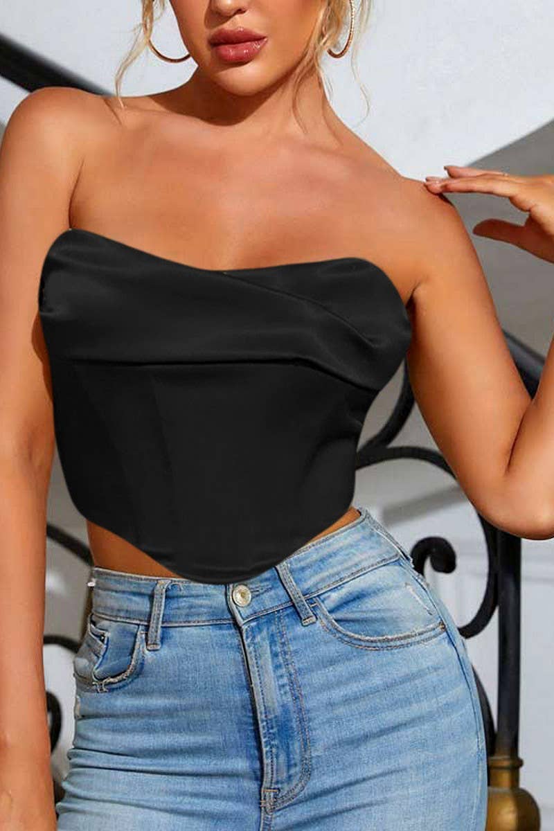 CWTTT00013_SEXY BACKLESS SOLID STRAPLESS TANK TOP